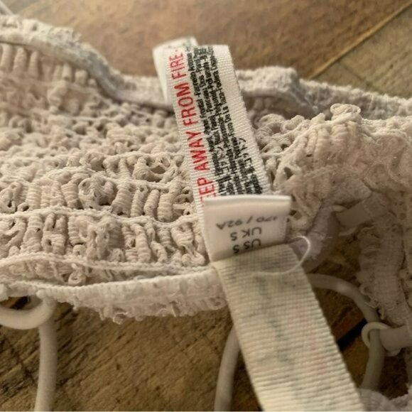 Free People Intimately womens size small white Flower lace bralette - Picture 4 of 7
